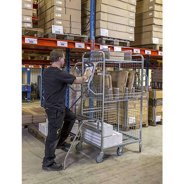 Modulwagen KM600 LxBxH 900 x 625 x 1710 mm 4 Lenkrollen 2 mit Stopp. KONGAMEK AB 52760249-1