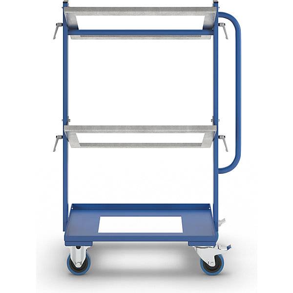 Tablett- und Kistenwagen KM167 LxBxH 800 x 415 x 1100 mm Tragfähigkeit 150 kg. KONGAMEK AB 52775149-2