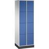 4er-Schließfachschrank Intro 2 Abteile lichtgrau / enzianblau BxT 620 x 500 mm. C+P Moebelsysteme | GmbH & CO.