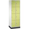 4er-Schließfachschrank Intro 2 Abteile reinweiß / viridingrün BxT 620 x 500 mm. C+P 529949 49