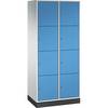 4er-Schließfachschrank Intro 2 Abteile lichtgrau / lichtblau BxT 820 x 500 mm. C+P Moebelsysteme | GmbH & CO.