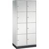 4er-Schließfachschrank Intro 2 Abteile lichtgrau BxT 820 x 500 mm. C+P Moebelsysteme | GmbH & CO. KG 52995449