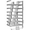 Ordner- und Archiv-Steckregal verzinkt Höhe 2640 mm doppelseitig Boden-BxT 1000 x 600 mm Anbaufeld. Scholz