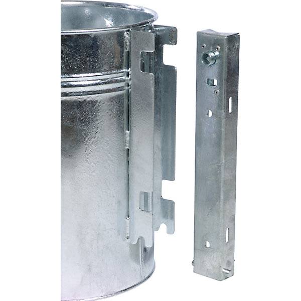 Outdoor-Abfallbehälter Volumen 35 l HxØ 430 x 330 mm feuerverzinkt. Metallwerke Renner GmbH 53089549-1