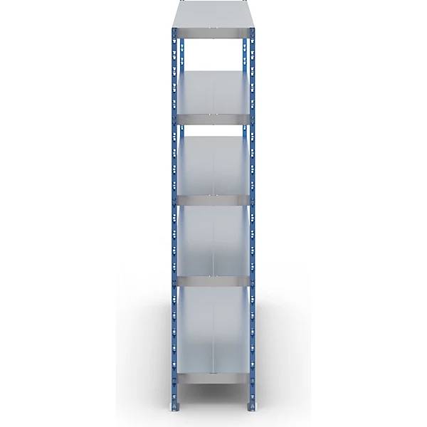 Großfach-Steckregal blau/grau HxBxT 1820 x 1550 x 400 mm Stahlblechböden Grundregal. TAKKT Industrial &-1