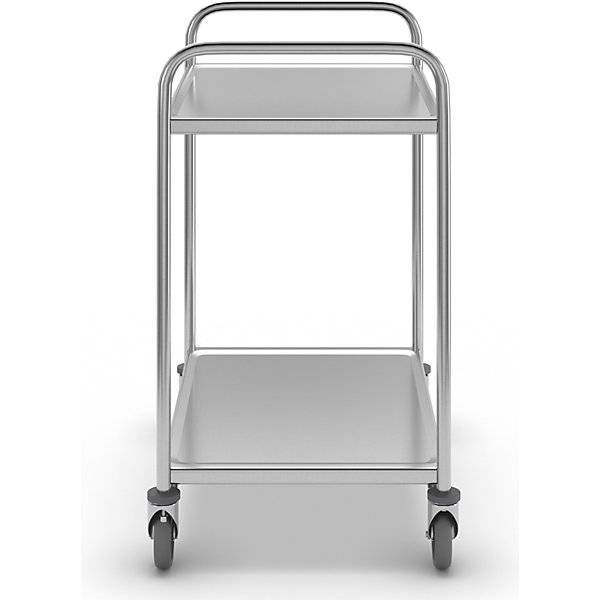 Edelstahl-Servierwagen 2 Etagen luftidentische Reifen LxBxH 870 x 570 x 970 mm. Koehler GmbH 53137349-2