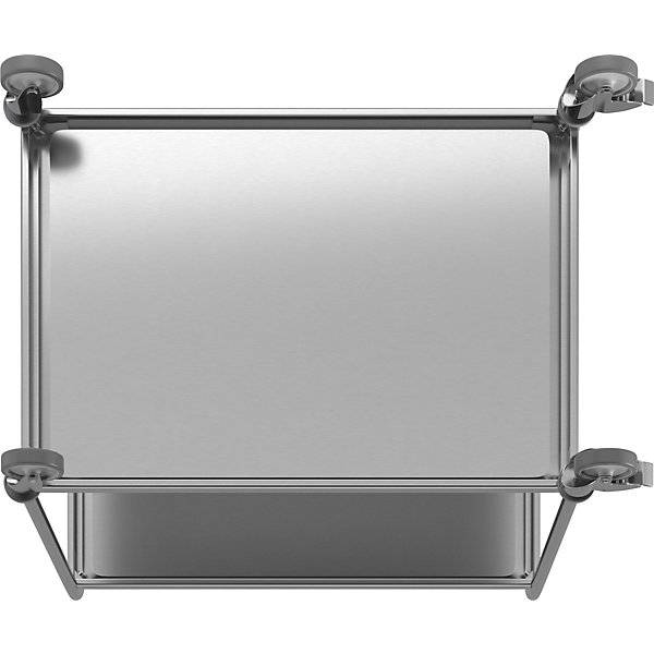 Edelstahl-Servierwagen 2 Etagen verzinkte Rolle Reifen aus Gummi LxBxH 1070 x 670 x 970 mm. Koehler GmbH-4