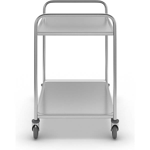 Edelstahl-Servierwagen 2 Etagen luftidentische Reifen LxBxH 1070 x 670 x 970 mm. Koehler GmbH 53137649-2