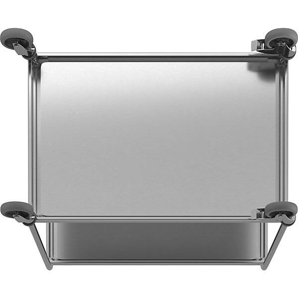 Edelstahl-Servierwagen 2 Etagen luftidentische Reifen LxBxH 1070 x 670 x 970 mm. Koehler GmbH 53137649-3