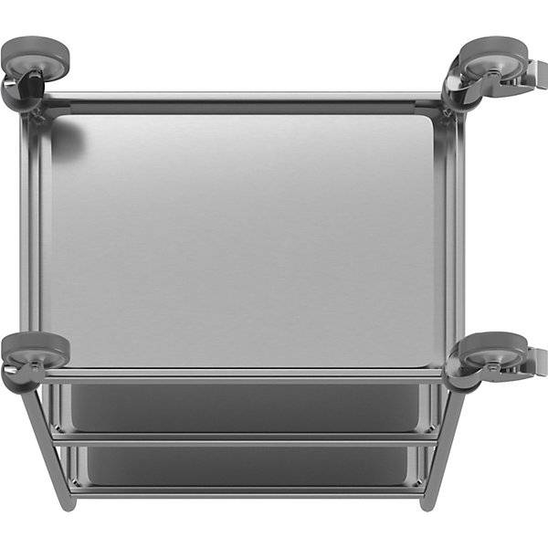 Edelstahl-Servierwagen 3 Etagen verzinkte Rolle Reifen aus Gummi LxBxH 700 x 470 x 970 mm. Koehler GmbH-4