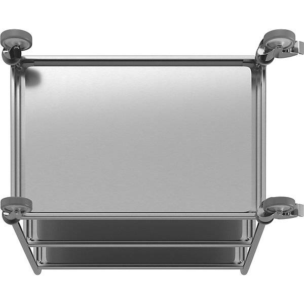 Edelstahl-Servierwagen 3 Etagen verzinkte Rolle Reifen aus Gummi LxBxH 870 x 570 x 970 mm. Koehler GmbH-4