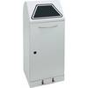 Wertstoffsammler mit Pedal mit Abfallsackhalterung Volumen 75 l lichtgrau. Stumpf Metall GmbH 53165449
