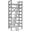 Ordner- und Archiv-Steckregal verzinkt Höhe 3000 mm einseitig Boden-BxT 1200 x 300 mm Grundfeld. Scholz