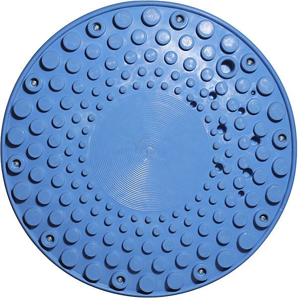 Hocker SITNESS H Modell H1 mit Triangelsitz Bezug blau-gemustert Sohle blau. Topstar GmbH 53148849-2