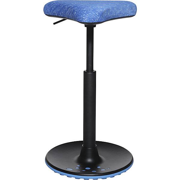 Hocker SITNESS H Modell H1 mit Triangelsitz Bezug blau-gemustert Sohle blau. Topstar GmbH 53148849-3