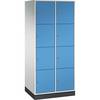 4er-Schließfachschrank Intro 2 Abteile lichtgrau / lichtblau BxT 820 x 600 mm. C+P Moebelsysteme | GmbH & CO.
