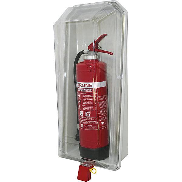 Feuerlöscherbox transparent für Löscher 3/4/6 kg HxBxT 640 x 300 x 210 mm. TKG Technische Kunststoff- und