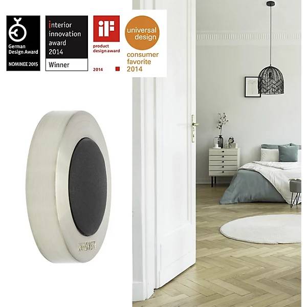 Design-Wandtürstopper Ø 38 mm VE 5 Stk Höhe 10 mm. Wagner System GmbH 53100449-1