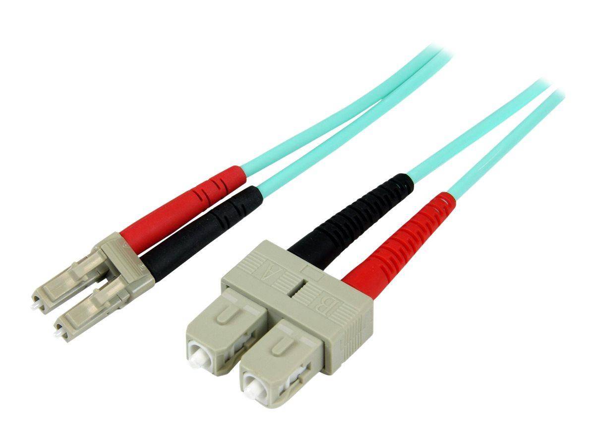 StarTech.com 2 m OM3 LWL Patchkabel, Multimode-Glasfaserkabel, LC auf SC - Patch-Kabel - LC Multi-Mode (M)-0