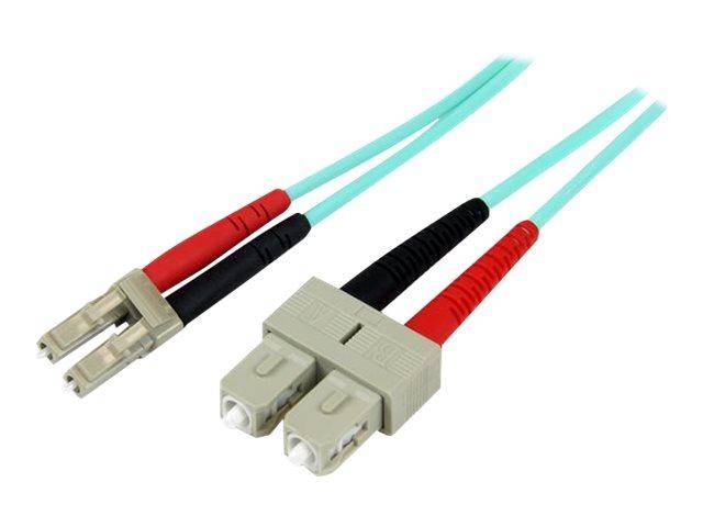 StarTech.com 2 m OM3 LWL Patchkabel, Multimode-Glasfaserkabel, LC auf SC - Patch-Kabel - LC Multi-Mode (M)-2