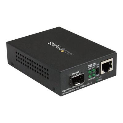 StarTech.com Gigabit Ethernet LWL / Glasfaser Medienkonverter mit SFP - 1000 Mbi-0