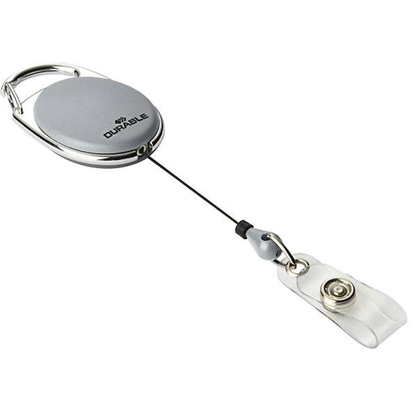 Ausweishalter JOJO STYLE mit Druckknopf-Schlaufe VE 20 Stk grau. Durable | Hunke & Jochheim GmbH & CO. KG