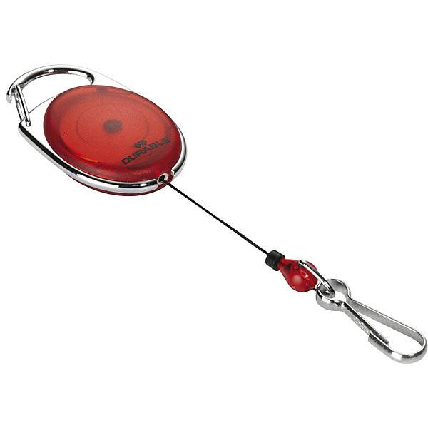Ausweishalter JOJO STYLE mit Federhaken VE 20 Stk rot. Durable | Hunke & Jochheim GmbH & CO. KG 53679449-0