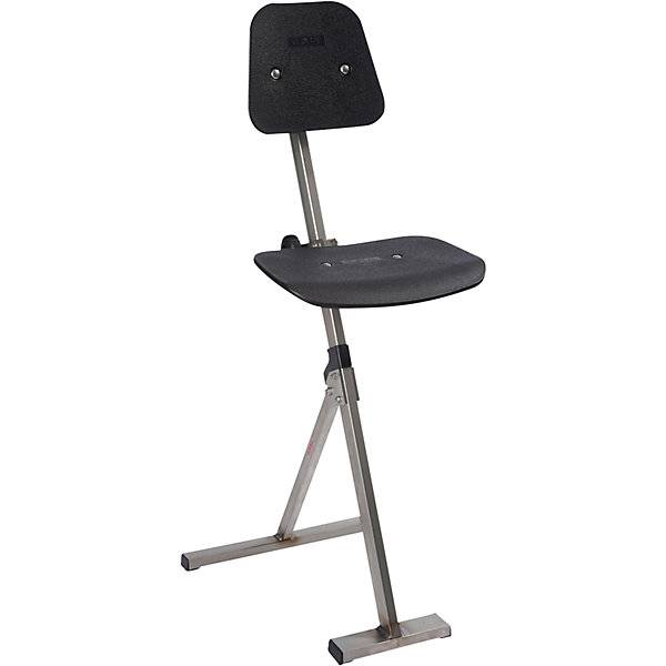 Stehhilfe Gestell Edelstahl Sitz Kunststoff Höhenverstellung 500 - 850 mm. Global Stole A S-0