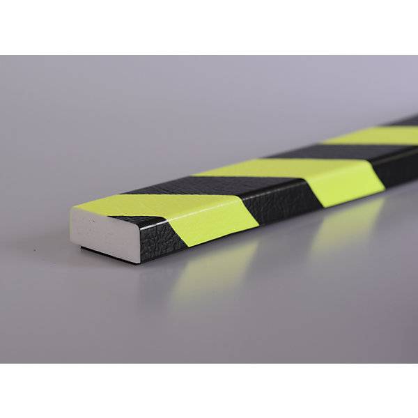 Knuffi® Flächenschutz Typ D 1-m-Stück Magnet gelb / schwarz tagesfluoreszierend. SHG PUR-Profile GmbH