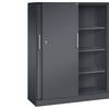 Schiebetürenschrank ASISTO Höhe 1617 mm Breite 1200 mm schwarzgrau/schwarzgrau. C+P 53900849