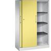 Schiebetürenschrank ASISTO Höhe 1617 mm Breite 1000 mm lichtgrau/schwefelgelb. C+P 539033 49