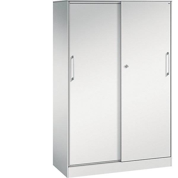 Schiebetürenschrank ASISTO Höhe 1617 mm Breite 1000 mm lichtgrau/lichtgrau. C+P 53903949-1