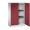 C+P Flügeltürenschrank Asisto, H1310xB800xT435mm, 7035/3003