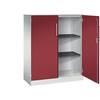 C+P Flügeltürenschrank Asisto, H1310xB1000xT435mm, 7035/3003