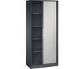 Rollladenschrank ASISTO Höhe 1980 mm Breite 800 mm schwarzgrau/lichtgrau. C+P 53939749