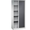 Rollladenschrank ASISTO Höhe 1980 mm Breite 800 mm lichtgrau/schwarzgrau. C+P 53940049