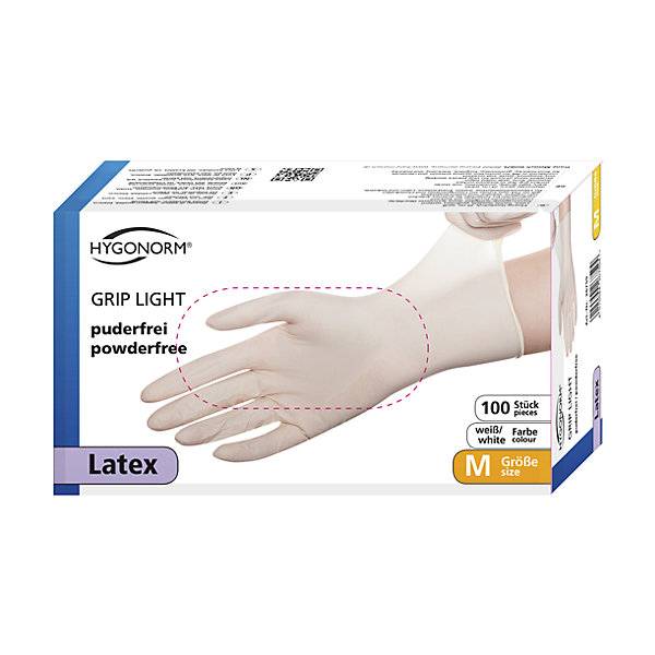 Latex-Einweghandschuhe VE 1000 Stk GRIP LIGHT NATUR Größe 10 (XL). Franz Mensch GmbH 53986149-1