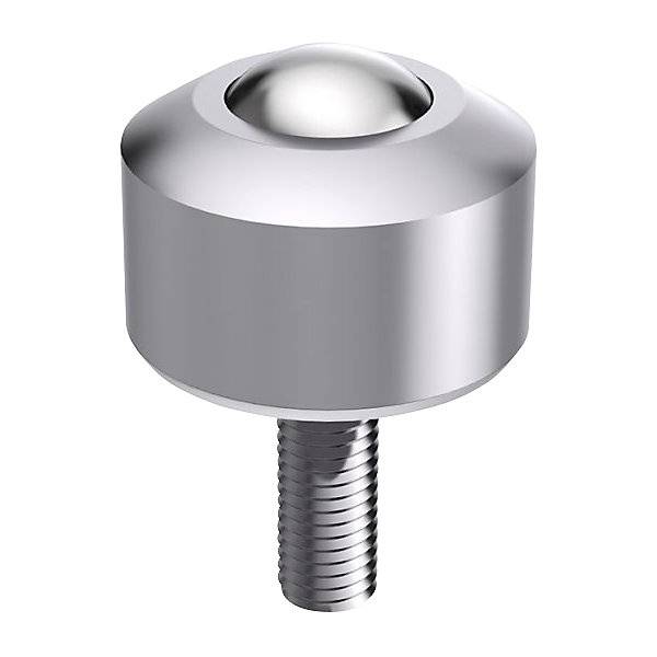 Kugelrolle Mini mit Gewindezapfen Edelstahlkugel Kugel-Ø 64 mm Nutzlast 10 kg ab 5 Stk. Schulz Stanztechnik-0