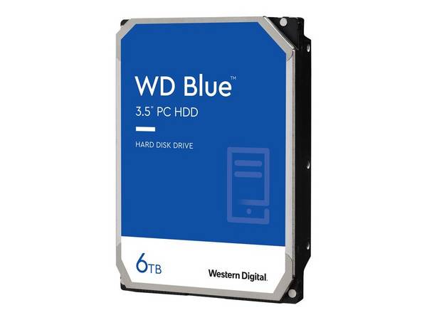 WD Blue 6TB SATA 6Gb/s HDD internal 8,9cm 3,5Zoll serial ATA 256MB cache 5400 RPM RoHS compliant Bulk
