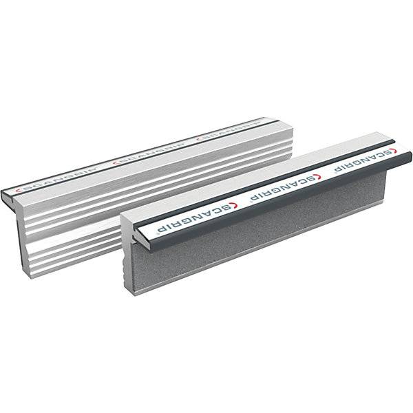 Magnet-Schraubstockbacken neutrale Schutzbacken aus gehärtetem Aluminium 1 Paar Backenbreite 100 mm. Kiesel-0