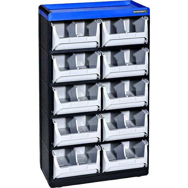 Kleinteilemagazin VARIOPLUS PRO HxBxT 525 x 300 x 165 mm 10 Schubladen 10 Trennstege. TAKKT Industrial &