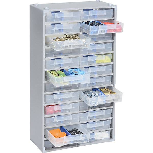 Metall-Kleinteilemagazin HxBxT 565 x 300 x 140 mm 24 Schubladen 24 Trennstege. TAKKT Industrial & Packaging-1