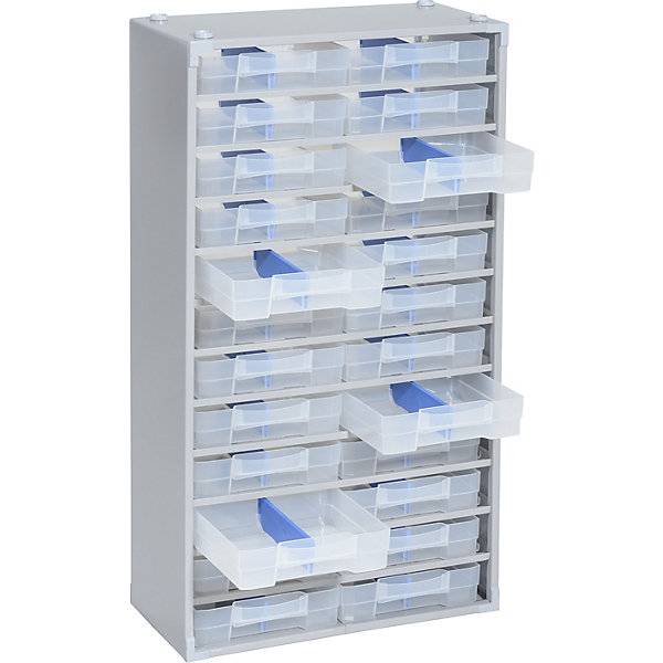 Metall-Kleinteilemagazin HxBxT 565 x 300 x 140 mm 24 Schubladen 24 Trennstege. TAKKT Industrial & Packaging-2