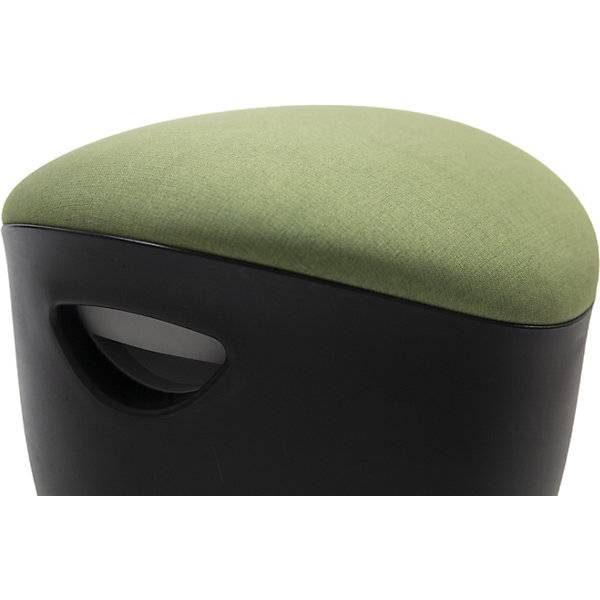 Multibeweglicher Sitzhocker höhenverstellbar 465 - 585 mm Sitz gepolstert Bezug grün. Lotz Lagertechnik GmbH-3