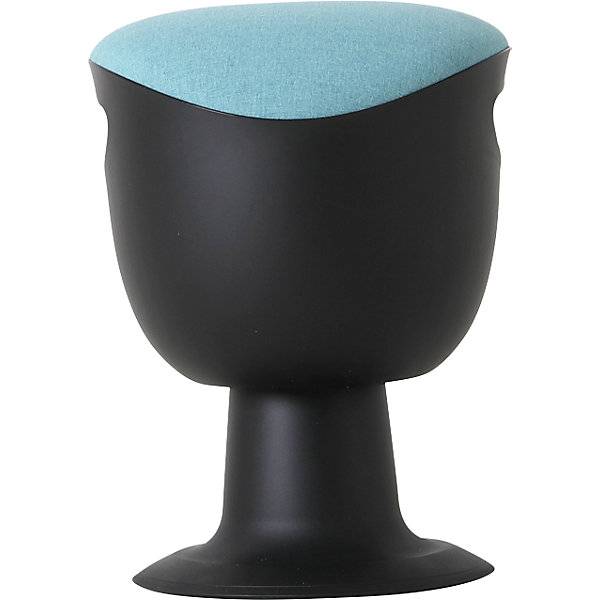Multibeweglicher Sitzhocker höhenverstellbar 465 - 585 mm Sitz gepolstert Bezug türkis. Lotz Lagertechnik GmbH