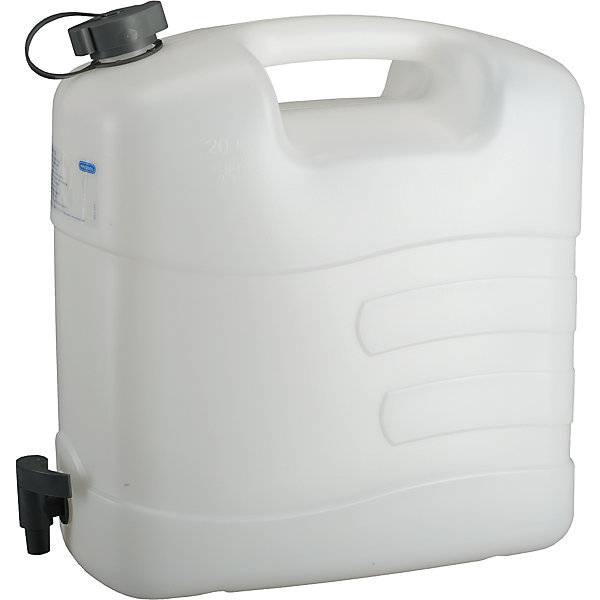Wasserkanister mit Ablasshahn 20 Liter VE 5 Stk LxBxH 416 x 203 x 408 mm. PRESSOL Schmiergeräte GmbH 56930449-0