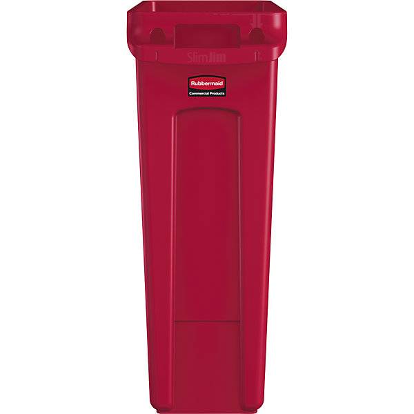 Abfalleimer SLIM JIM® Volumen 87 l mit Lüftungskanälen rot. Vepa Bins Groothandel B.V. 57280449-1