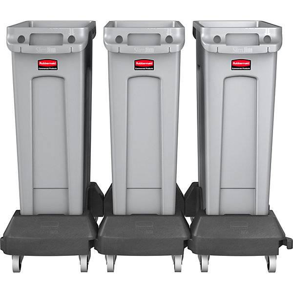 Abfalleimer SLIM JIM® Volumen 87 l mit Lüftungskanälen rot. Vepa Bins Groothandel B.V. 57280449-3