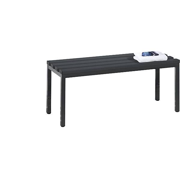 Umkleidebank Basic, freistehend, Sitzleisten schwarzgrau, B 1000 mm