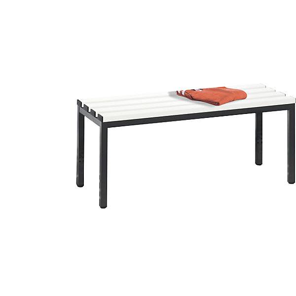 Umkleidebank BASIC Kunststoffleisten Länge 1000 mm reinweiß. C+P 587146 49